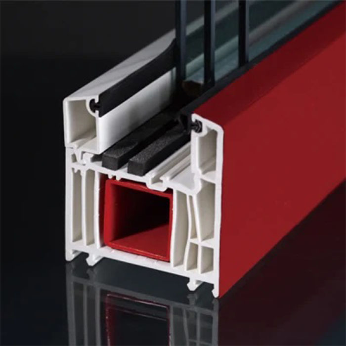 Porte en PVC en plastique d'usine avec matériau de profils en PVC de couleur blanche
