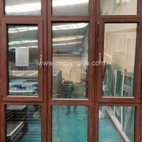 Portes de salle de bains en verre isolantes Prix des fenêtres UPVC Ventanas PVC