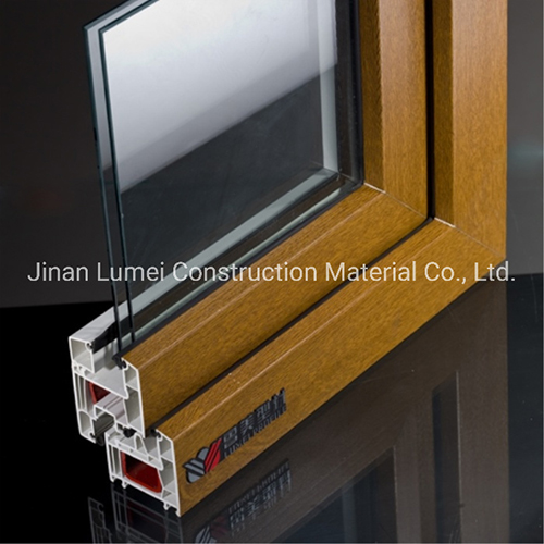 Profil de PVC UPVC stratifié en bois pour la porte de fenêtre PVC UPVC avec résistance UV