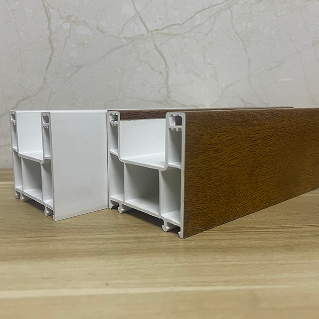 Double pistes Portes de verre coulissantes PRIX SASH Fenêtre Profil UPVC